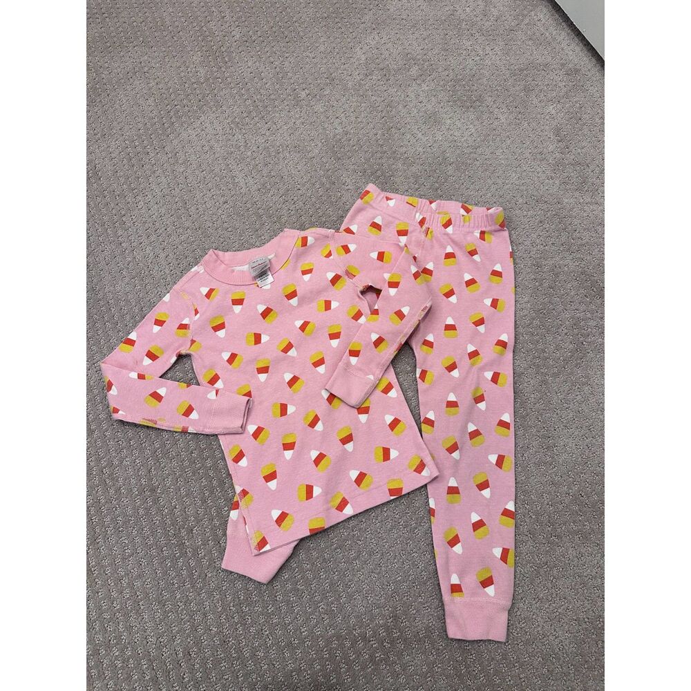 Hanna Andersson Candy Corn Halloween Pajama Set Size 4 / 100cm